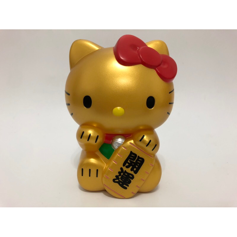 限定版Hello kitty 存錢筒 貯金箱金色招財貓