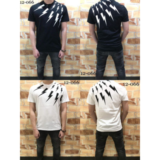 高雄凡賽斯歐洲精品 NEIL BARRETT NB 前後黑白閃電 黑色 白色 短T/T-SHIRT