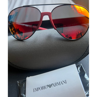 EMPORIO ARMANI 紅色 飛行員款式 太陽眼鏡 二手正品