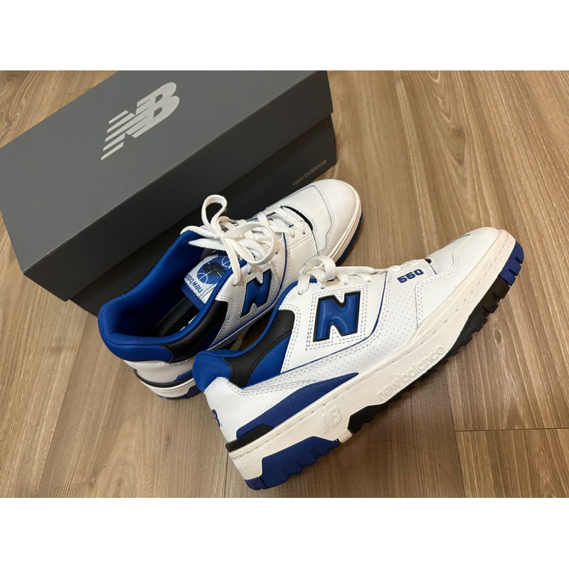 (二手極新）New Balance 復古鞋 白藍色 寶藍BB550SN1-D楦 NB550 US8.5