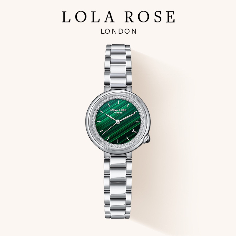 Lola rose 圓型小綠鑽錶 母親節 送禮 禮物 女錶