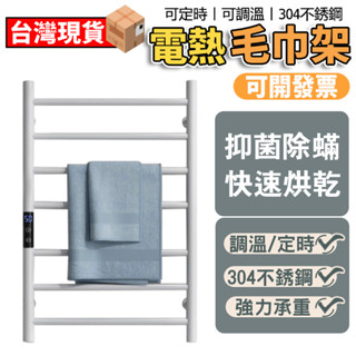 【可定製】電熱毛巾架 浴室毛巾架 浴室置物架 烘乾架 加熱毛巾架 殺菌除蟎 不銹鋼碳釺維衣物打孔110V