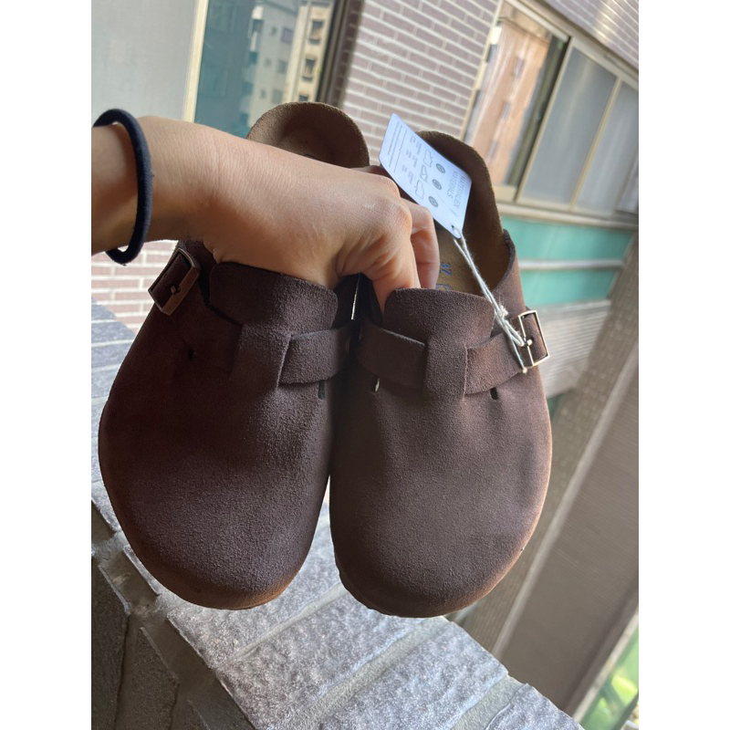 免運 birkenstock 勃肯 boston 休閒拖鞋 皮革 經典 軟墊 麂皮 半包拖鞋 包頭鞋 懶人鞋 男女