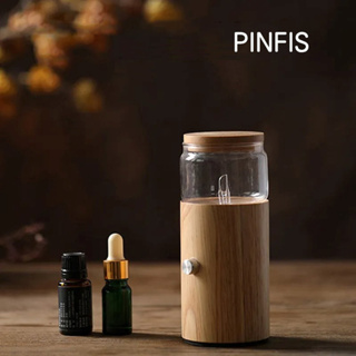 【品菲特PINFIS】玻璃實木精油擴香儀-直筒型(贈法國有機精油10ml)