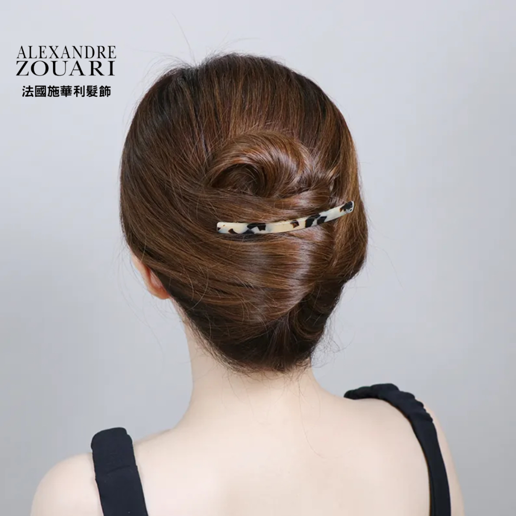 (現貨) 髮飾 髮夾 彈簧夾 水晶 珍珠 Alexandre Zouari 法國精品施華利髮飾 基本款10公分彈簧髮夾