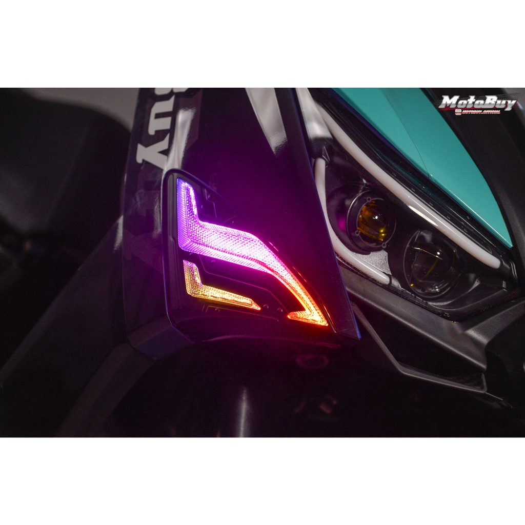 AJ燈藝 六代GTR方向燈 閃電模組 多色幻彩變化 合法驗車模式 六代勁戰LED方向燈 3D導光燈條