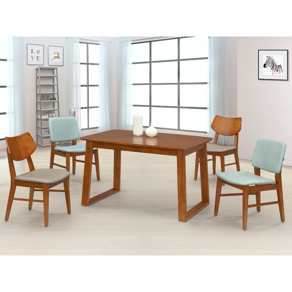 【全台傢俱】GD-23 優利長桌 深色 4.2尺 / 5尺 餐桌 實木餐椅 傢俱工廠特賣 批發價優惠