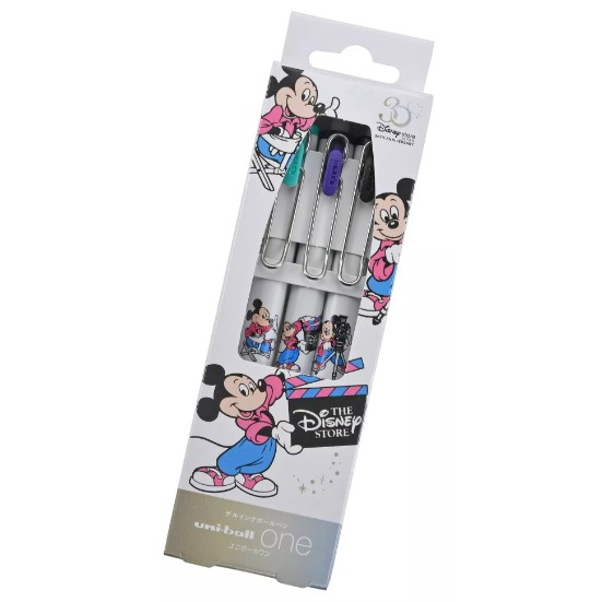 【艾寶】日本東京迪士尼商店 30周年紀念 圓珠筆組 迪士尼 米奇 Uniball One 0.38 中性筆 3入1組