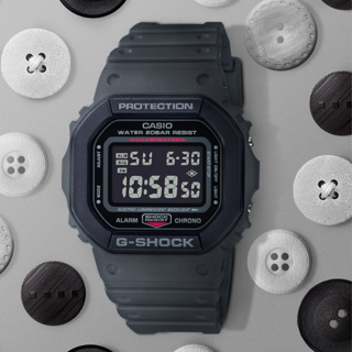 G-SHOCK 經典雙層錶圈休閒電子錶-灰X黑框(DW-5610SU-8)/43.8mm