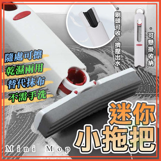 🔥隔日到貨🔥迷你拖把 小拖把 代替抹布 拖把 桌面清潔 擦玻璃 縫隙清潔 刷子 海綿拖 海棉 擦桌子 廚房 浴室 清潔