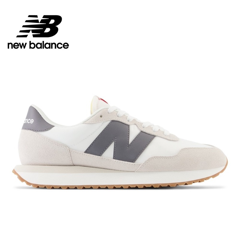 (元二商店）[New Balance]復古鞋 男女款 情侶鞋 休閒 白灰色 MS237CT-D楦