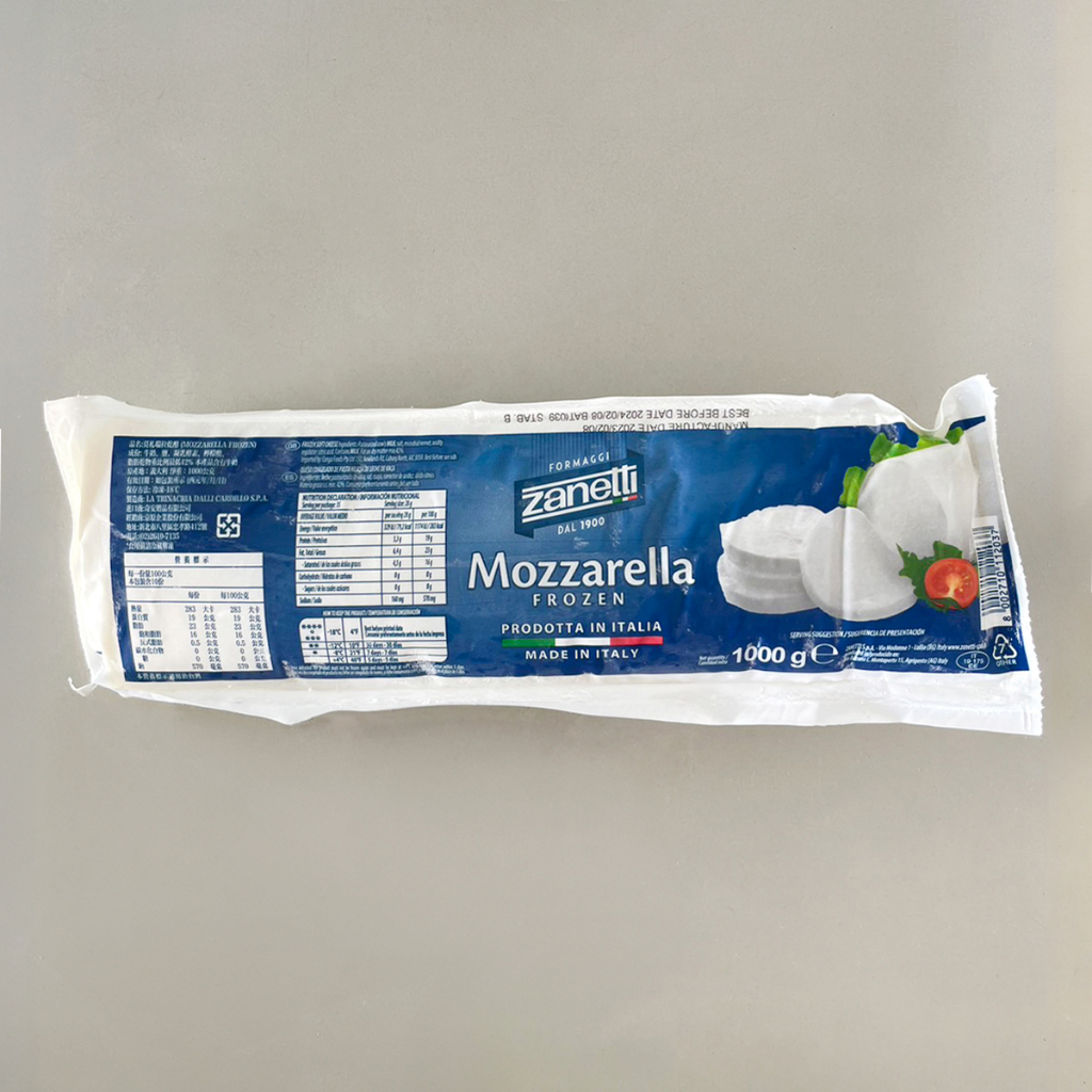 【肥麥莉】Zanetti辛尼迪 義大利Mozzarella 冷凍莫札瑞拉乾酪 馬自拉 乳酪 起司 1KG