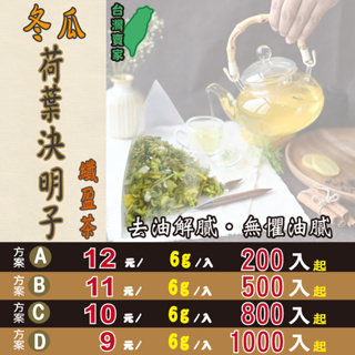 【冬瓜荷葉決明子纖盈茶】降火氣潤喉▪解膩清爽▪自然甘甜║茯苓湯▪金絲棗▪阿膠棗▪生決明子▪檸檬片▪黃金羅漢果▪烏梅