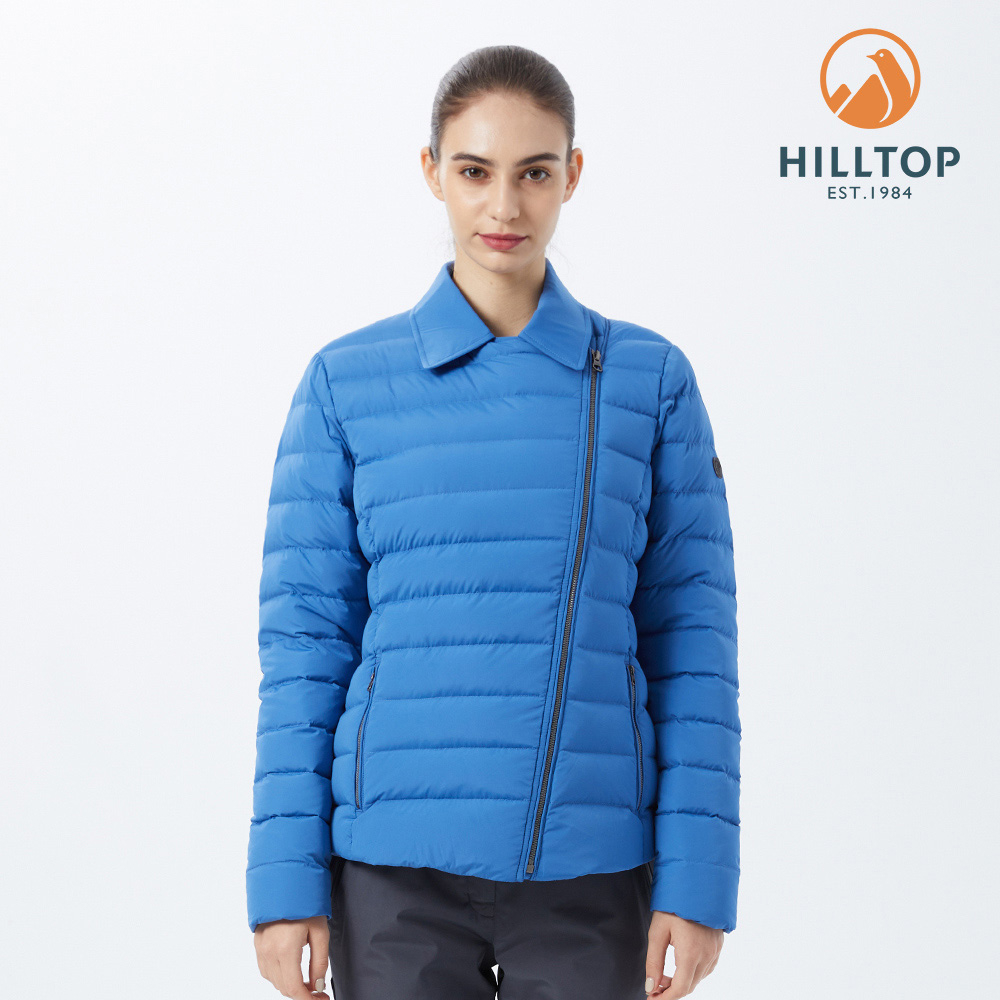 【HILLTOP山頂鳥】Weather-proof 女款斜開襟超潑水保暖蓄熱外套 藍｜PF22XF14ECE0