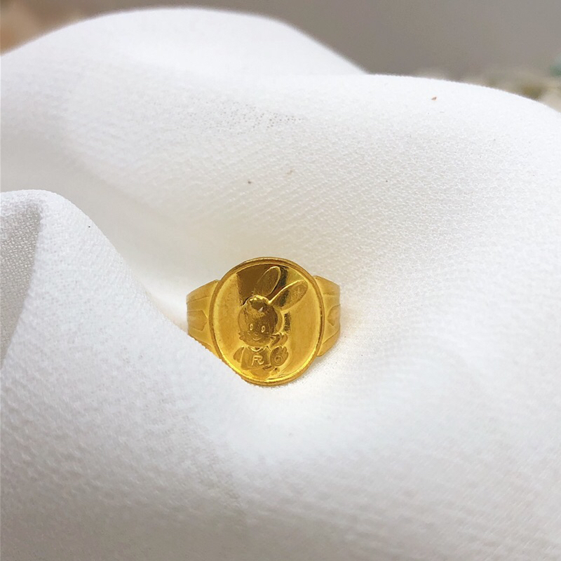 儒家寶寶 彌月金飾 黃金戒指 純金9999生肖 兔年 戒指 彌月 飾品 金飾
