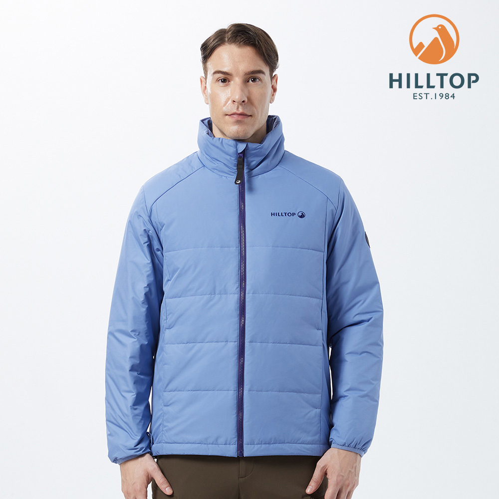 【HILLTOP山頂鳥】PRIMALOFT® Padded 男款保暖科技棉外套 淺藍｜PH22XMZ4ECE1