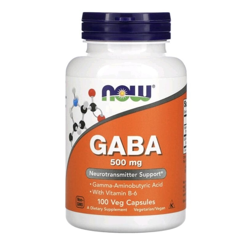 物流服務🇺🇸本丸小舖NOW GABA gama γ-氨基丁酸 500/750mg 100/200顆 素食膠囊