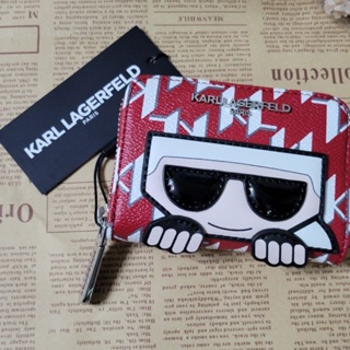 Karl Lagerfeld 卡爾卡片零錢包 紅色 現貨