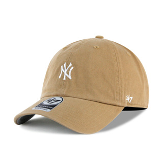 【47 brand】MLB NY 紐約 洋基 奶茶色 小標 軟板 老帽 棒球帽 穿搭 潮流【ANGEL NEW ERA】
