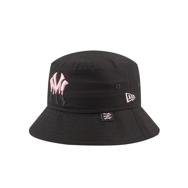 【NEW ERA】MLB 童帽 漁夫帽 大童 經典黑 洋基 紐約  NY 冰淇淋字體【ANGEL NEW ERA】