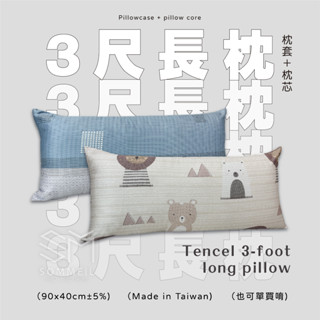 4/10✦純天絲長枕套✦適用一般3尺長枕心 MIT臺灣製造 純天絲 枕套可拆洗 有拉鍊男友抱枕 睡覺抱枕90X35cm