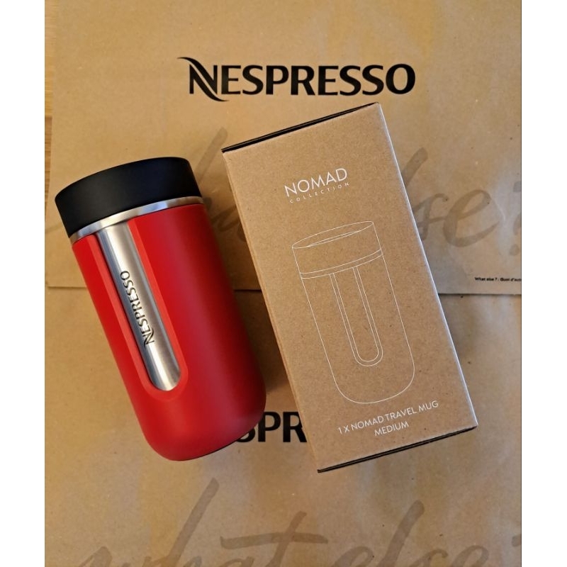 台灣雀巢 NESPRESSO NOMAD collection 中號 隨行咖啡杯 環保杯 400毫升  豔麗紅色 全新