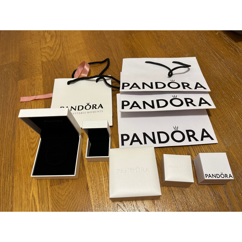 Pandora紙袋手環盒戒指盒