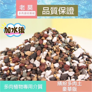 老莫資材商城 ㊣特調豪華繽紛多肉土 多肉介質 多肉植物專用土 透氣介質 彩虹多肉土 七彩多肉土 塊根仙人掌土