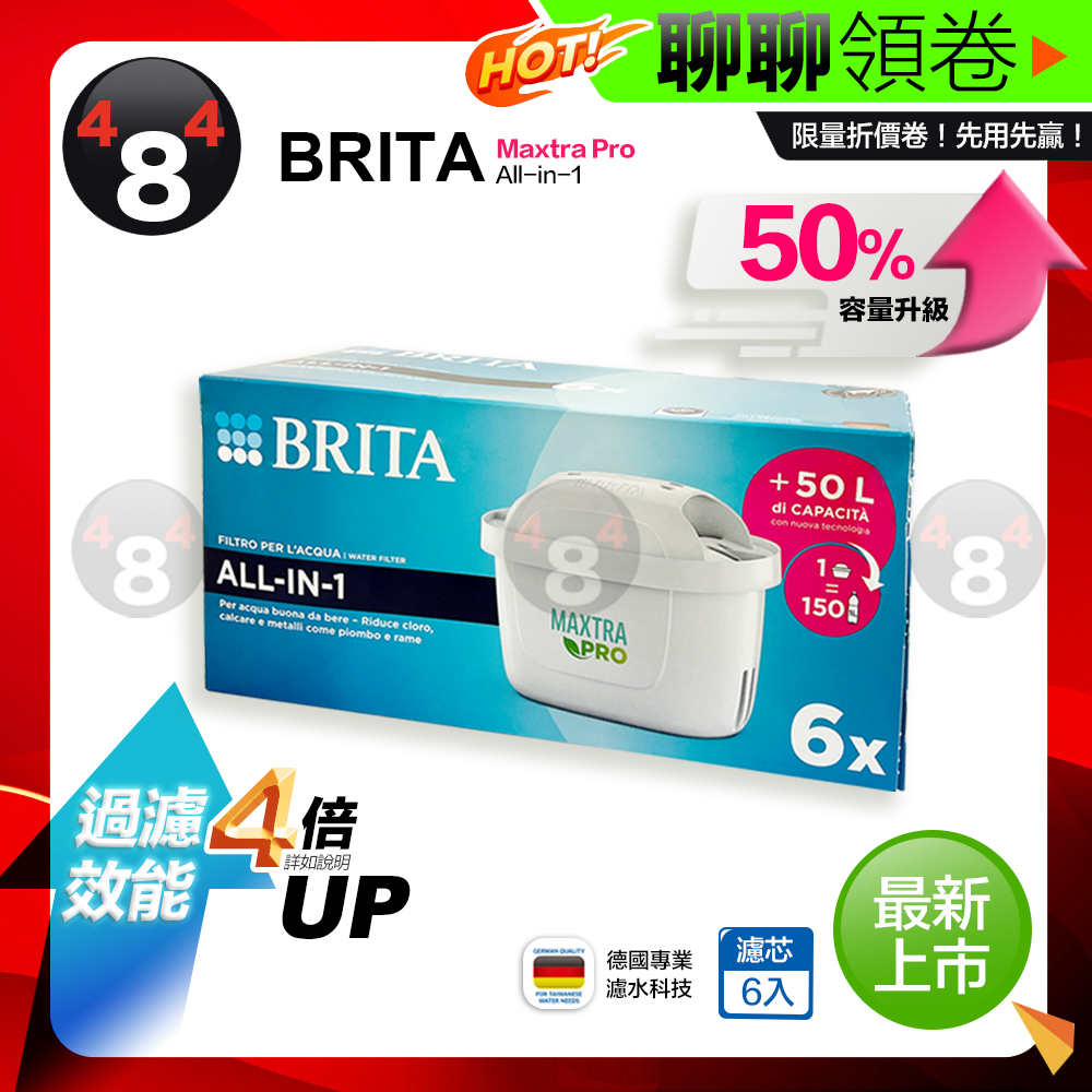 滿額免運 BRITA 增加使用50% 原廠正品 德製 MAXTRA Pro All-in-1 濾水壺濾芯 取代plus