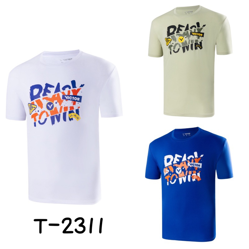 一鳴驚人 VICTOR 勝利 塗鴉READY TO WIN T-Shirt 上衣 (中性款) T-2311