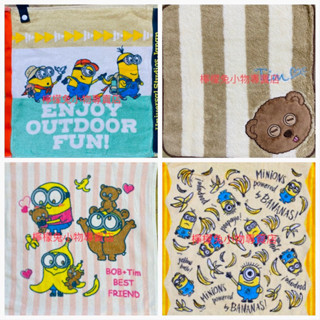 現貨！環球 小小兵 minions 獨角獸 tim熊 25x25 34x35卡通 純棉 方巾