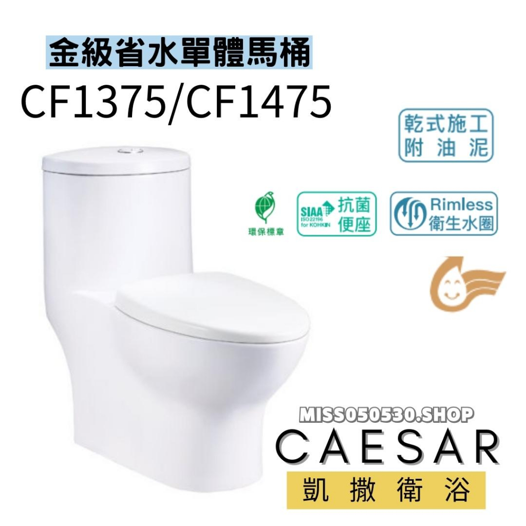 Caesar 凱撒衛浴  CF1394 CF1494省水馬桶 二段式省水馬桶 單體馬桶 省水馬桶 兩段式省水馬桶 馬桶