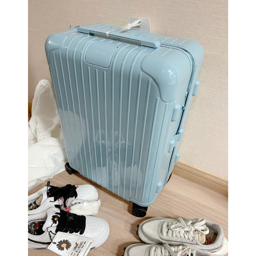 99成新（現貨）RIMOWA Essential Cabin 21寸 冰川藍 行李箱 冰藍色 登機箱 83253884