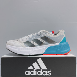 adidas Questar 2 M 男生 灰白 舒適 透氣 緩震 穩定 運動 慢跑鞋 IF2236