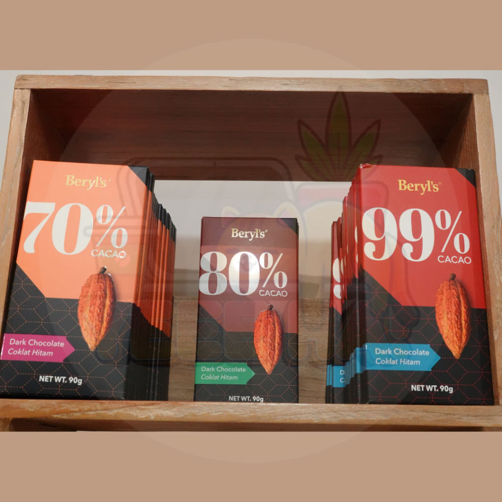 【預購】馬來西亞 Beryl’s倍樂斯／無添加糖‼70%、80%、99% 黑巧克力磚 90g