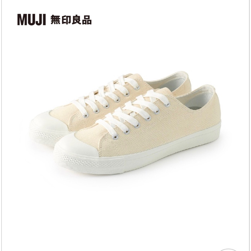 （全新 24號）原色 MUJI無印良品 帆布鞋 有機棉舒適休閒鞋 原色