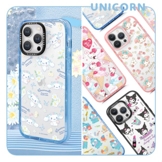 Unicorn♞正版三麗鷗家族滿版印花 iPhone15系列經典防摔保護殼 手機殼 防摔殼 Hello Kitty 大耳