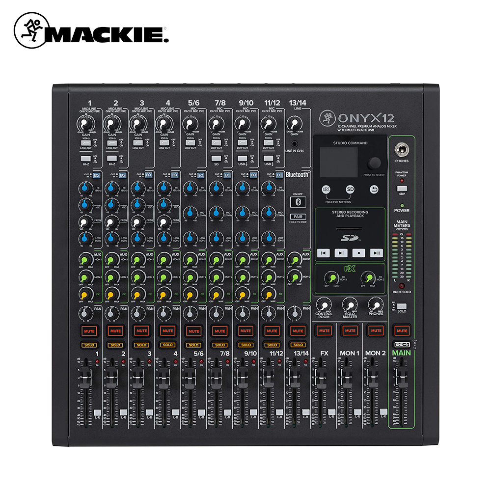 【Mackie】Onyx 12 12軌 類比混音器｜穎凱公司貨 2年保固