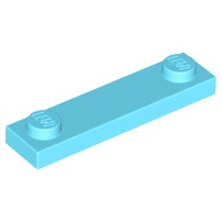 LEGO 樂高 零件 92593 中間湛藍色 1x4 雙側顆粒 中間平板 6109826