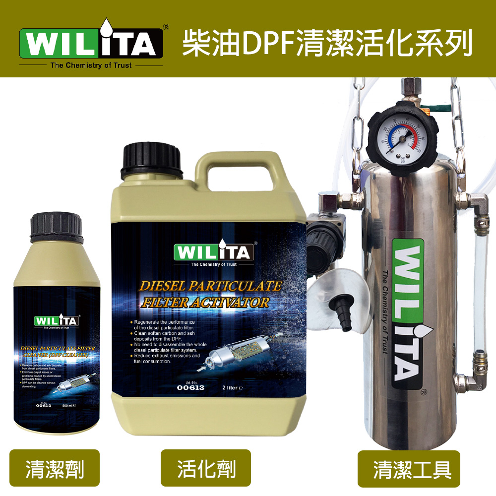 【WILITA 威力特】柴油DPF清潔活化組  釋放馬力 積碳清除 環保節能 (此組合不含吊瓶)需搭配工具使用