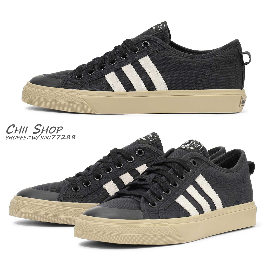 【CHII】日本 adidas NIZZA LO 低筒 復古帆布鞋 黑色x膠底 IG8651