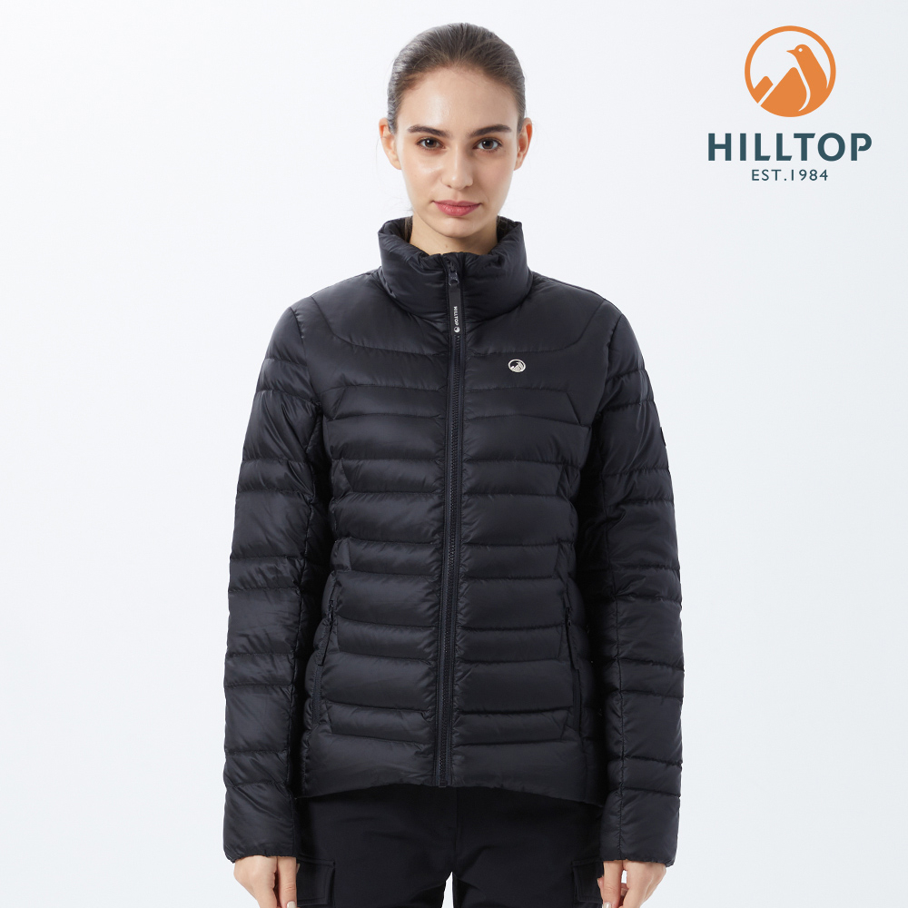 【HILLTOP山頂鳥】Cross-Functional 女款立領保暖蓄熱羽絨外套 黑｜PF22XF12ECA0