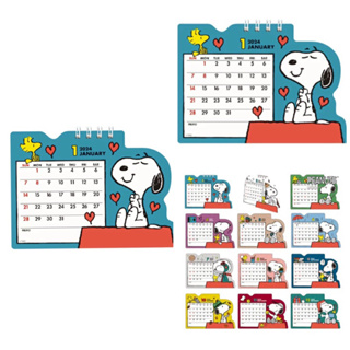 🍄優惠現貨🍄日本 2024 新曆年桌曆 史努比 卡通圖案造型桌曆 三角桌曆 月曆 糊塗塌客 禮物