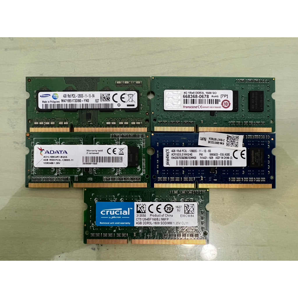 (檢測OK)DDR3L-1600 4G 筆電 筆記型 記憶體RAM(低電壓) SAMSUNG三星