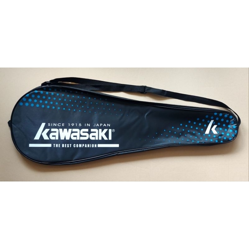 kawasaki羽毛球拍袋 1支裝羽球拍袋 球拍套 如圖二實測可裝2支羽球拍 或裝1支壁球拍