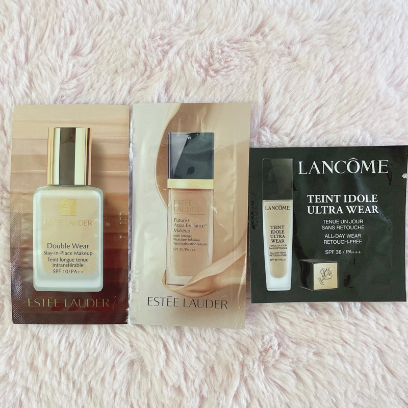 雅詩蘭黛蘭蔻LANCOME防曬零粉感超持久粉底液🌸ESTEE LAUDER 粉持久完美持妝粉底🌸聚光粉保濕粉底精華試用包