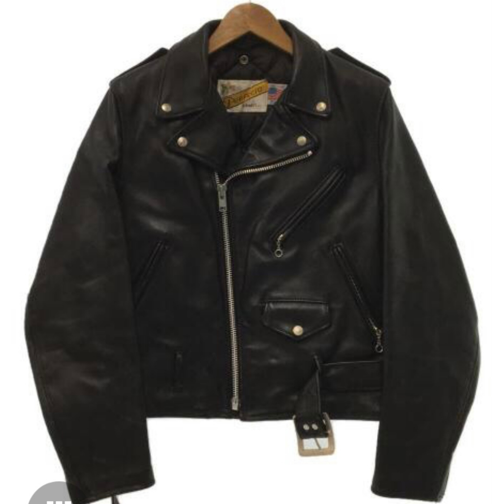 Schott PERFECTO 618 Double Biker Leather Jacket﻿騎士牛皮皮衣﻿黑色36號