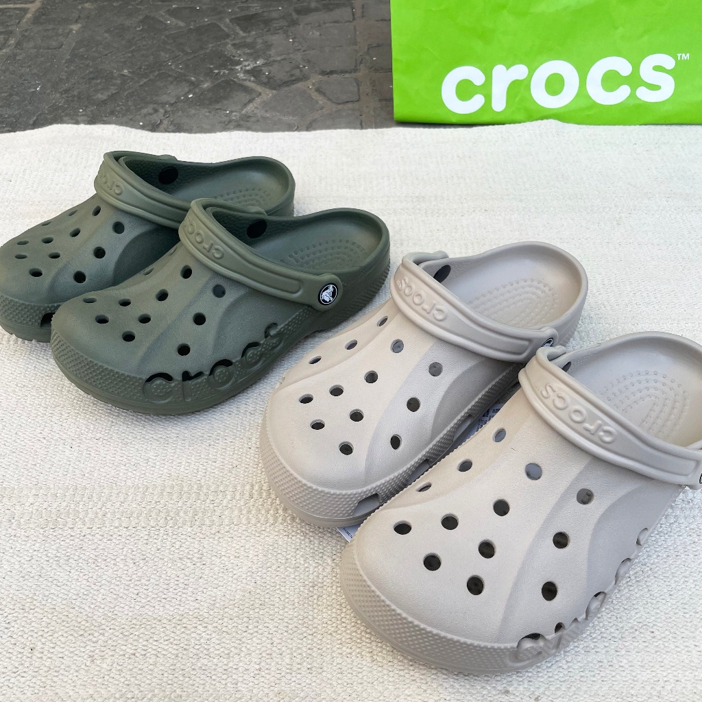 ///二手/// 德國 Crocs baya clog 洞洞鞋 深卡其 軍綠 貝雅 懶人鞋 增高拖鞋 男鞋女鞋 新款