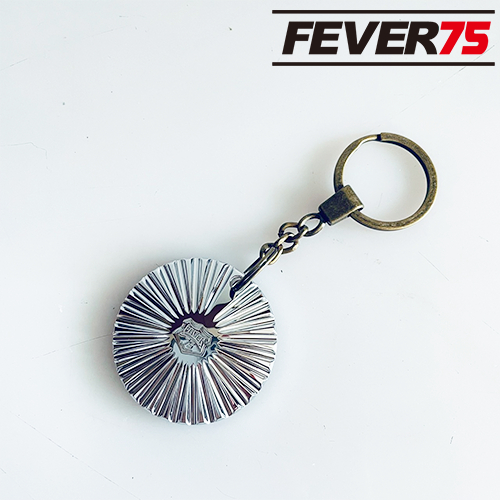 Fever 75 品牌鑰匙扣 鎖環 金屬裝飾圈 鋁合金材質 日正當中造型亮銀款