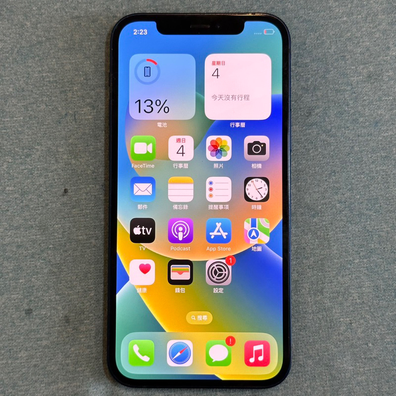 iPhone 12 128G 藍 功能正常 二手 IPhone12 i12 6.1吋 蘋果 apple 台中